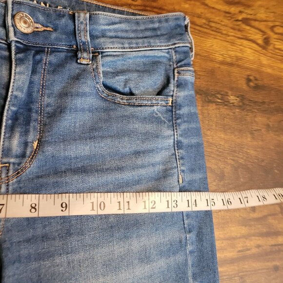 American Eagle Jeans 4 R Jegging Next Level Stretch Hi Rise Medium Light Wash - Picture 8 of 11